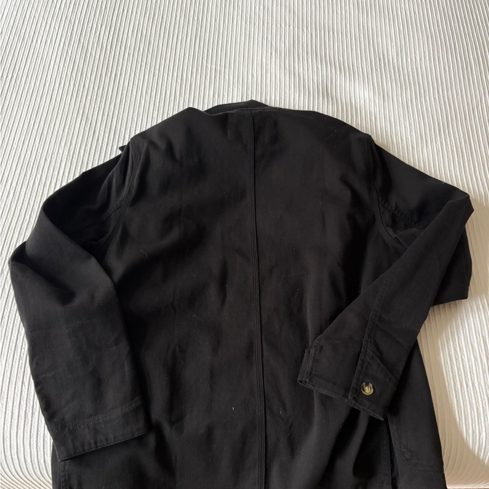 Quince Men's Black Shirt Jacket - Picture 3 of 3